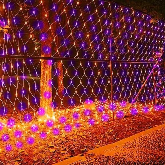 Halloween 200 LED Net Lights, 9.8 FT x 6.6 FT Connectable Mesh - Picture 7 of 7